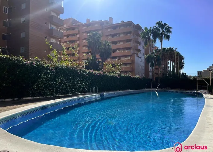 Bella Terraza Frontal Al Mar דירה *